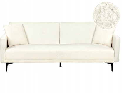 Изображение Beliani Sofa rozkadana boucle zamana biel LUCAN