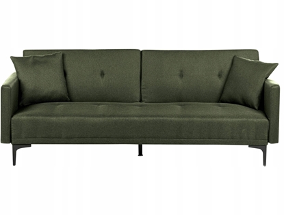 Изображение Beliani Sofa rozkadana ciemnozielona LUCAN