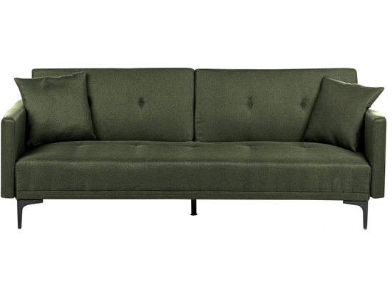 Изображение Beliani Sofa rozkadana ciemnozielona LUCAN