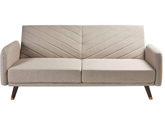 Picture of Beliani Sofa rozkadana len syntetyczny jasnobrzowa SENJA
