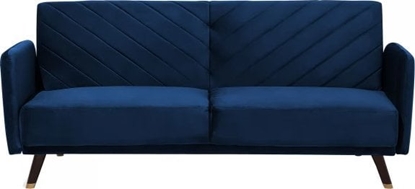 Picture of Beliani Sofa rozkadana welurowa niebieska SENJA!