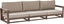 Picture of Beliani Sofa trzyosobowa dla 3 osób Certyfikowane drewno akacjowe Ciemne drewno TIMOR