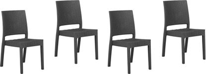 Picture of Beliani Zestaw 4 krzese ogrodowych szarych FOSSANO