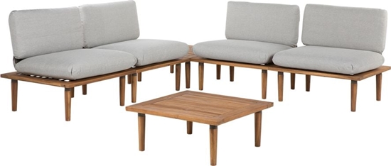 Picture of Beliani Zestaw ogrodowy drewniany 4-osobowy szary FRASCATI