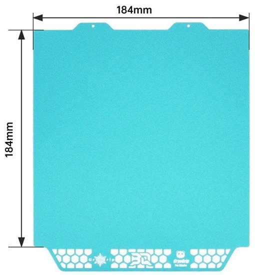 Picture of BIQU Panda Buildplate CryoGrip Pro Glacier - dwustronna magnetyczna nakadka - do drukarek BambuLab A1 mini - 184x184mm}