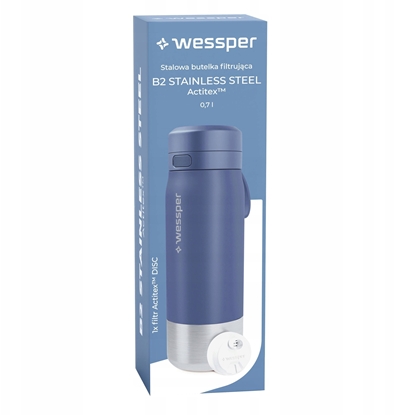 Изображение Butelka filtrujca Wessper B2 STAINLESS STEEL Actitex 700ml Blue (WES276-700-BL_K)