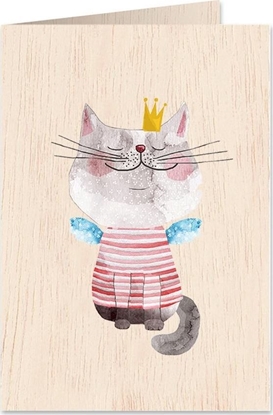 Attēls no Cozywood Karnet drewniany C6 + koperta Kot w koronie