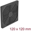 Attēls no Delock Fan Grill with Dust Filter 120 x 120 mm black