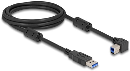 Picture of Delock USB 5 Gbps Cable Type-A male to Type-B male 90° left angled 2 m