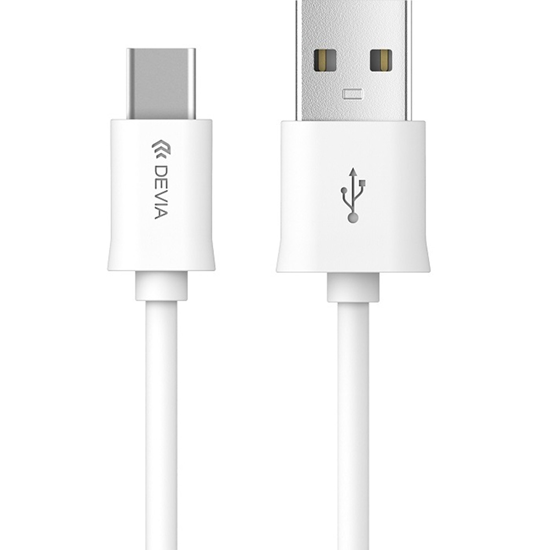 Picture of Devia cable Smart USB - USB-C 1,0 m 2,1A white 