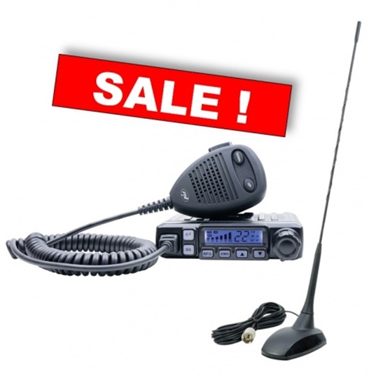 Picture of Escort HP 7120 ASQ CB rācijas komplekts, RF Gain, 4W, 12V un PNI Extra 48 CB antena