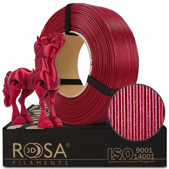 Picture of Filament PLA Galaxy Red Wine 1.75mm 1kg refill materials Rosa3D