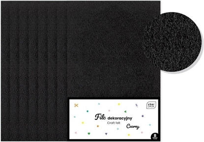 Picture of Filc dekoracyjny 8szt czarny