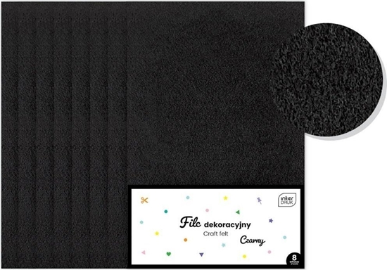 Picture of Filc dekoracyjny 8szt czarny