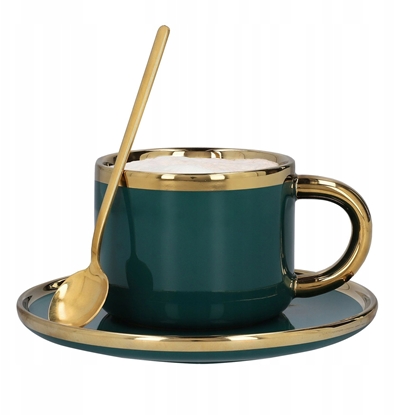 Picture of Filianka ze spodkiem i yeczk HOMLA SINNES 200 ml - Szmaragdowa