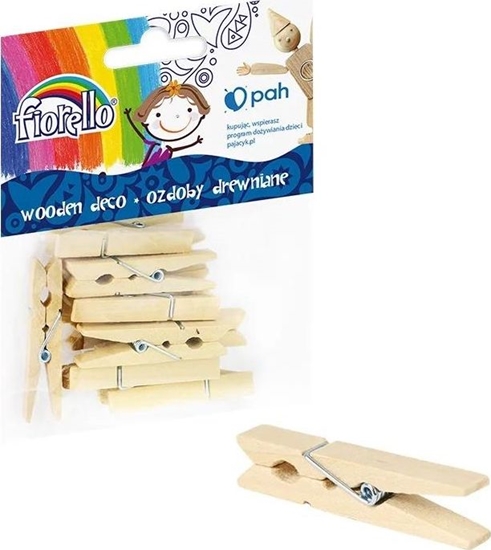 Изображение Fiorello Ozdoby drewniane Spinacz Duy 12szt FIORELLO