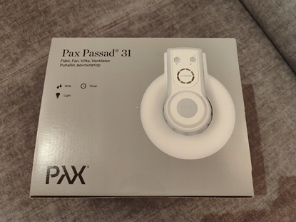 Picture of FRESH Ventilator Pax Passad 31 til væg med vindstop, fugtstyring, PIR-sensor og timer via PIR-sensor. Luftmgd. 95m³/h, mål Ø172x210/Ø100mm