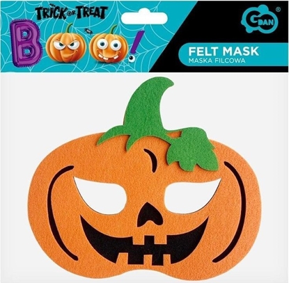 Attēls no GoDan Maska filcowa straszna dynia 18x17cm