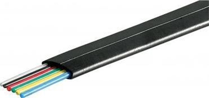 Picture of Goobay goobay Telefonflachkabel 6adrig 100m, Kabel schwarz, 100 Meter - 93306
