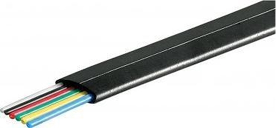 Picture of Goobay goobay Telefonflachkabel 6adrig 100m, Kabel schwarz, 100 Meter - 93306