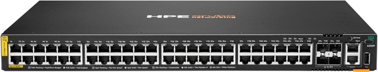 Picture of HPE Aruba Networking CX 6200F 48G Class 4 PoE 4SFP 370W Switch - Switch - max. Stapelentfernung 10 km - L3 - managed - 48 x 10/100/1000 (PoE+) + 4 x 100/1000 SFP - Front und Seite zu Hinterseite - an Rack montierbar - PoE+ (370 W)