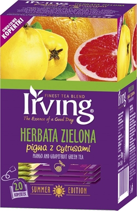 Picture of Irving HERBATA ZIELONA PIGWA Z CYTRUSAMI 20 KOP.IRVING( 1,5 G X 20 KOPERTEK) 54728241