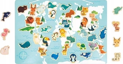 Изображение Janod Janod Mae Zwierztka ukadanka z 40 magnesami