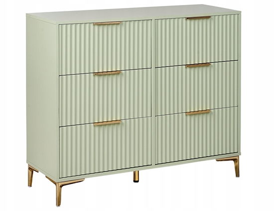 Picture of Komoda 6 szuflad WALCOTT Jasnozielony