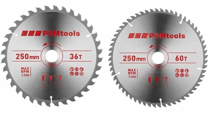 Picture of komplet dwóch tarcz hm 250x30mm, 36/60 zbów