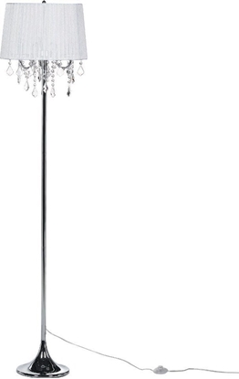 Изображение Lampa podogowa Beliani Lampa podogowa metalowa biaa EVANS