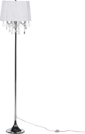 Изображение Lampa podogowa Beliani Lampa podogowa metalowa biaa EVANS