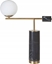 Picture of Lampa stoowa Beliani Lampa stoowa marmurowa czarna ze zotym HONDO