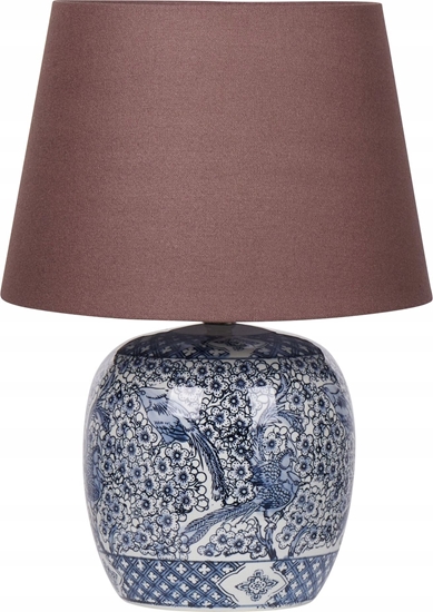 Изображение Lampa stoowa Beliani Lampa stoowa porcelanowa niebiesko-biaa NEIRA