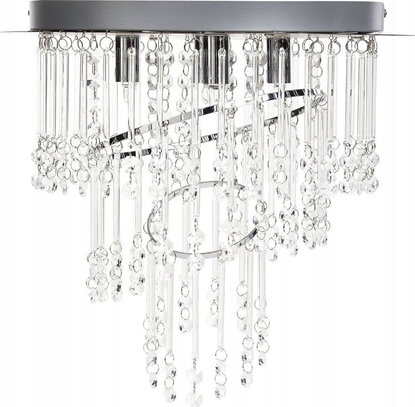 Изображение Lampa wiszca Beliani yrandol krysztaowy  35 cm srebrny ESMELLE