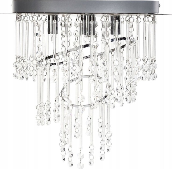Изображение Lampa wiszca Beliani yrandol krysztaowy  35 cm srebrny ESMELLE