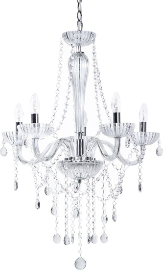 Picture of Lampa wiszca Beliani yrandol krysztaowy srebrny LOCONE