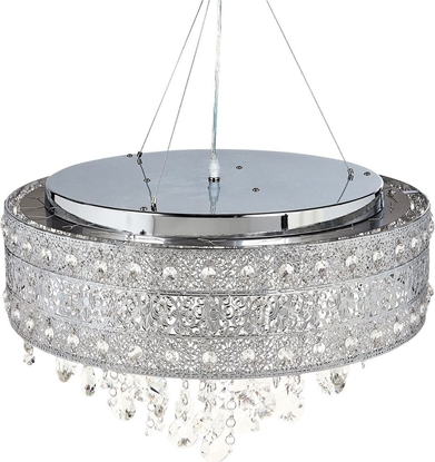 Изображение Lampa wiszca Beliani yrandol metalowy 6-punktowy srebrny BARBEIRA