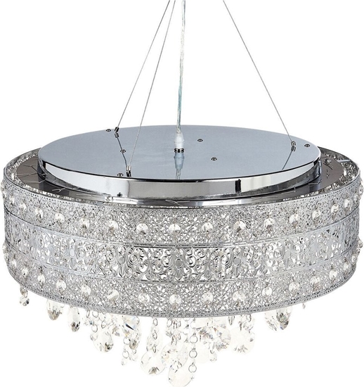 Изображение Lampa wiszca Beliani yrandol metalowy 6-punktowy srebrny BARBEIRA