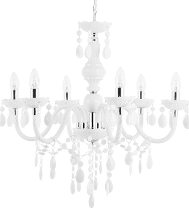 Изображение Lampa wiszca Beliani yrandol metalowy biay KALANG L