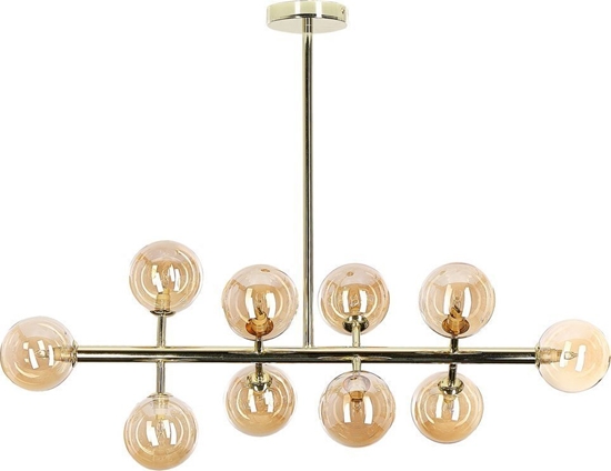 Picture of Lampa wiszca Beliani Lampa wiszca 10-punktowa metalowa zota RAMIS