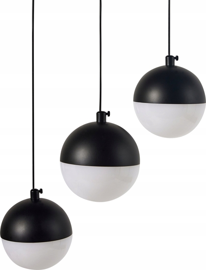 Picture of Lampa wiszca Beliani Lampa wiszca LED metalowa 3-punktowa czarna ANKOBRA