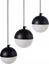 Изображение Lampa wiszca Beliani Lampa wiszca LED metalowa 3-punktowa czarna ANKOBRA