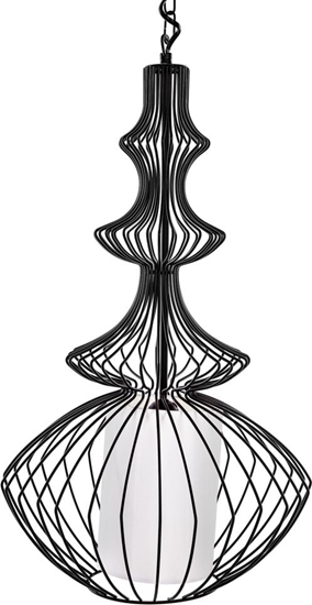 Picture of Lampa wiszca Beliani Lampa wiszca metalowa czarna KOLVA