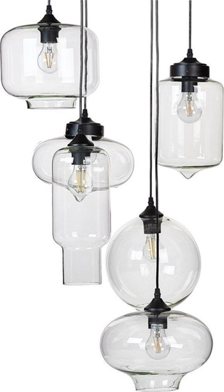 Picture of Lampa wiszca Beliani Lampa wiszca szklana 6-punktowa przezroczysta BEMBOKA