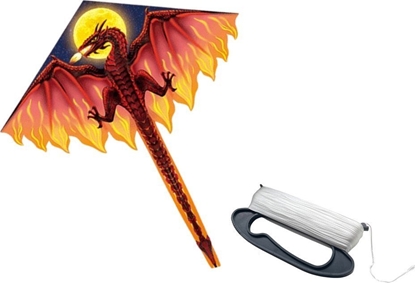 Attēls no LeanToys Duy Latawiec Smok Czerwony Dugi Ogon 170cm x 130cm