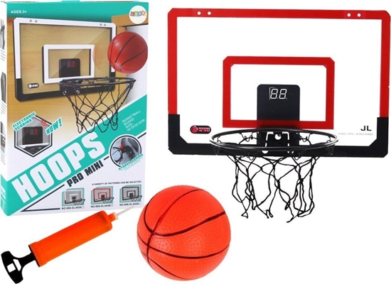 Изображение LeanToys Tablica Do Koszykówki Kosz Elektroniczna Licznik Punktów Dwiki