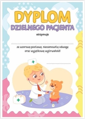 Изображение LearnHow Dyplom A5 dzielnego pacjenta - May lekarz 10szt