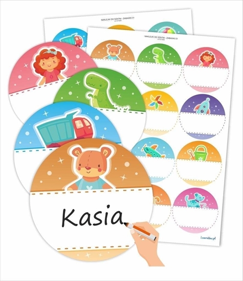 Picture of LearnHow Naklejki do szatni - Zabawki 24szt