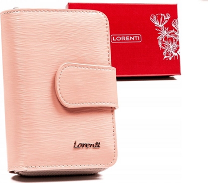 Изображение Lorenti Skórzany portfel damski w orientacji pionowej zamykany na zatrzask - Lorenti NoSize