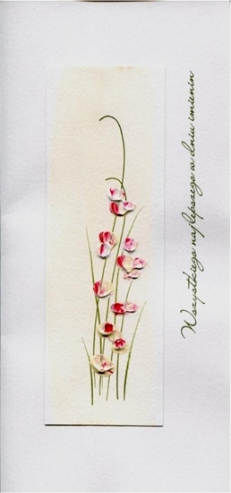 Изображение MAK Karnet Imieniny I 01 - Czerwone kwiaty